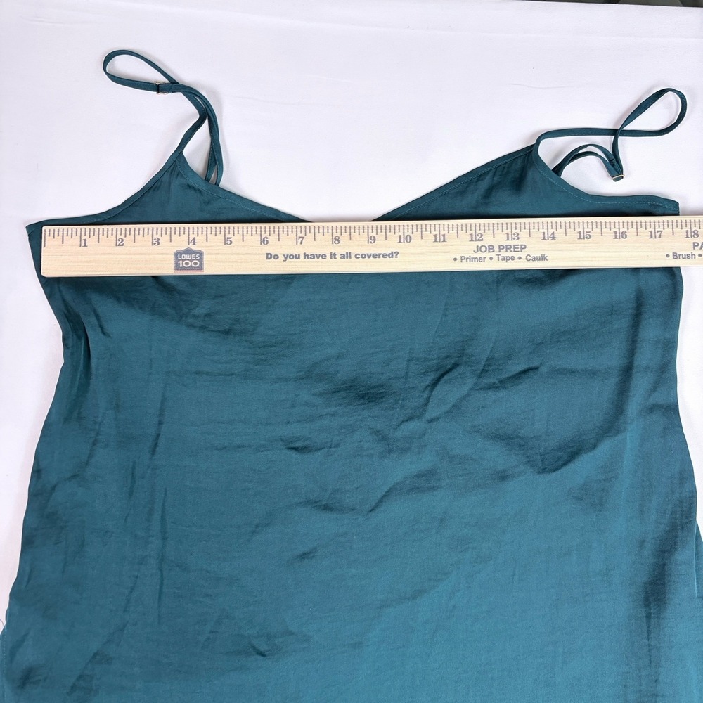 Soma Nightgown Womens‎ S Teal Long Chemise Slip Dress Lingerie Low Back Strappy - Picture 7 of 7